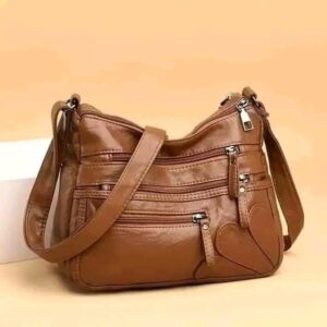China Multi-Pocket Shoulder Bag (Brown)